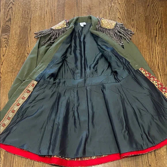 Embellished Green and Multicolor Women's Jacket - Picture 2 of 10